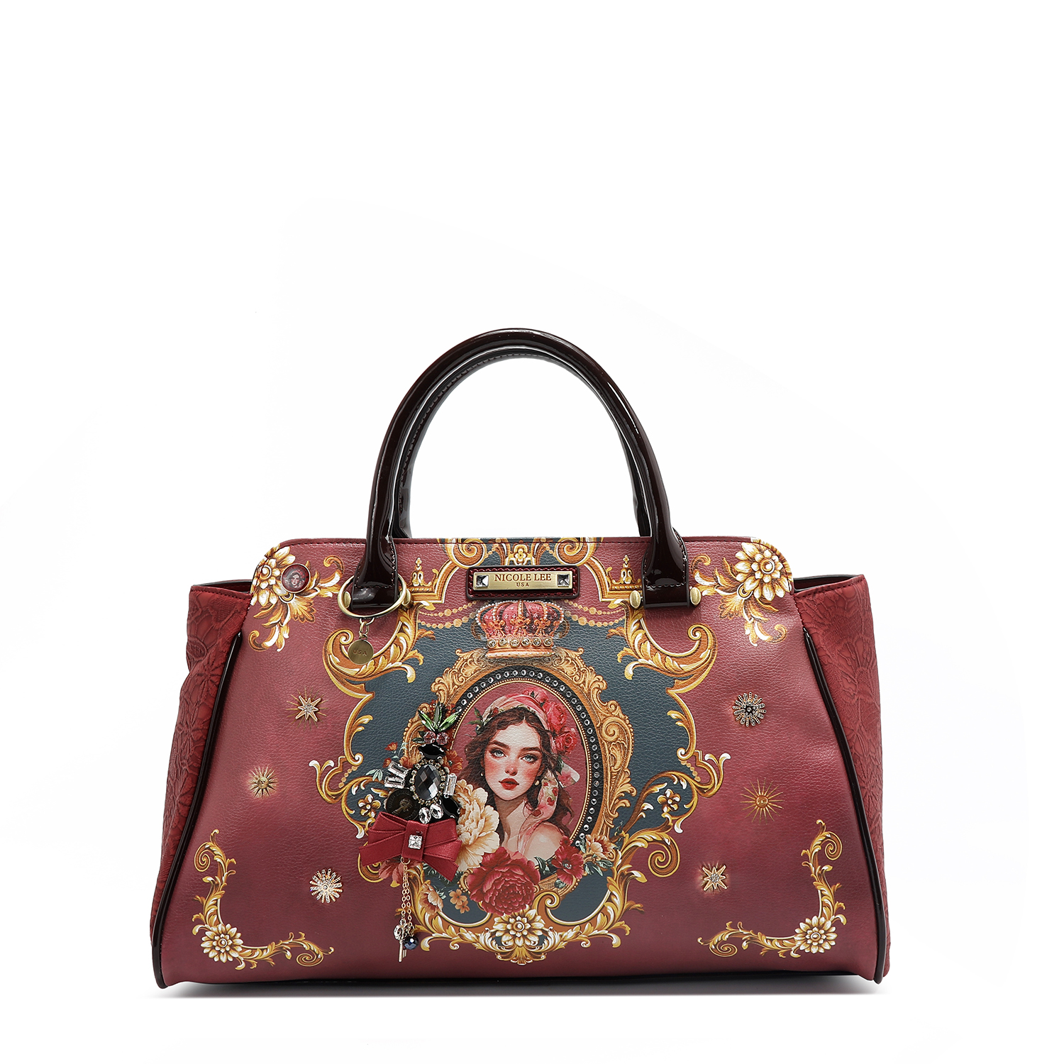 Foto 2 pulgar | Bolsa Satchel De Nicole Lee Estampado The Queen