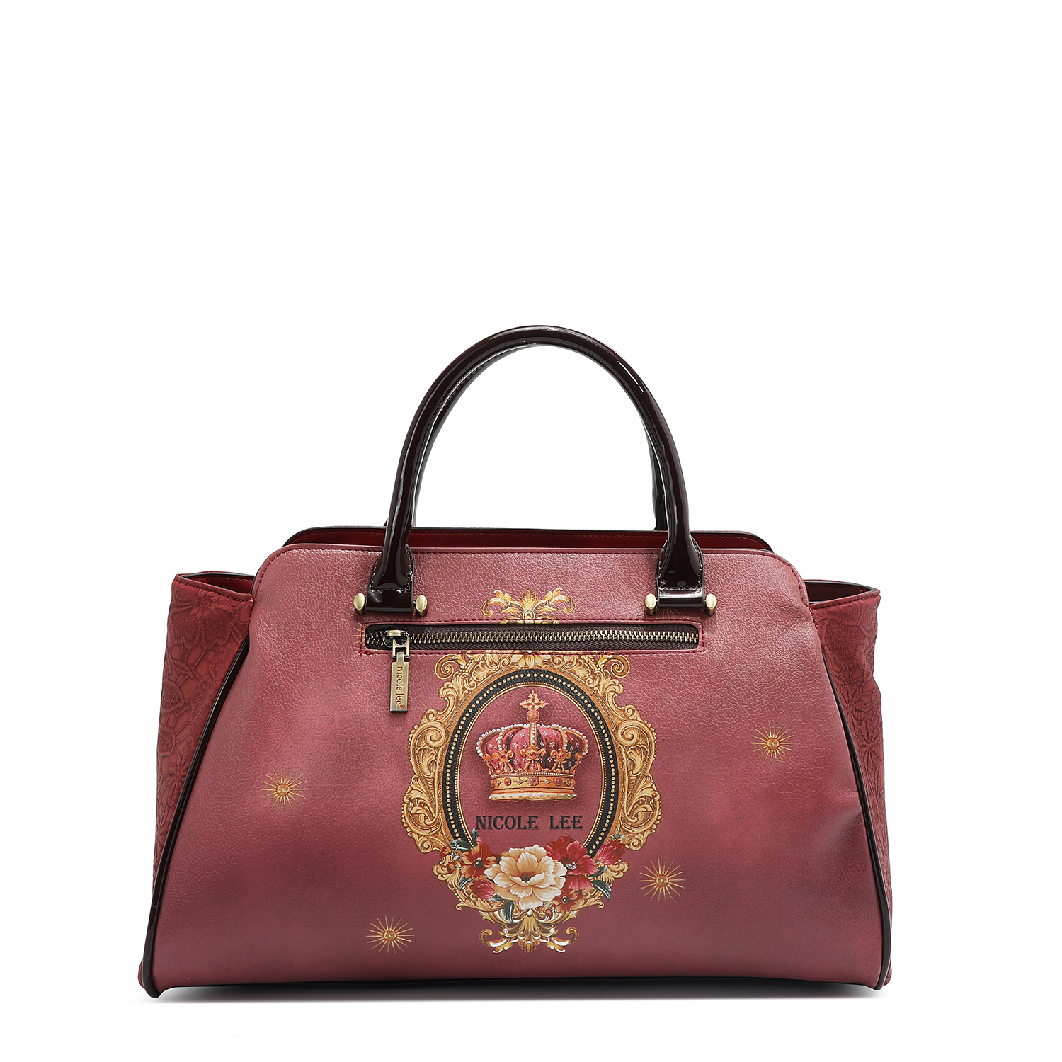 Foto 3 pulgar | Bolsa Satchel De Nicole Lee Estampado The Queen