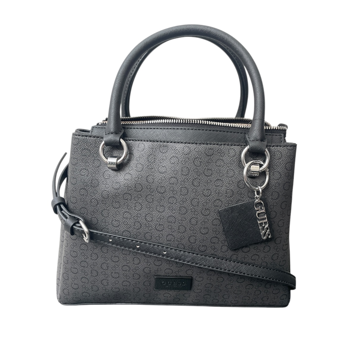 Foto 2 pulgar | Bolsa Guess Tote Menville Coal Negra