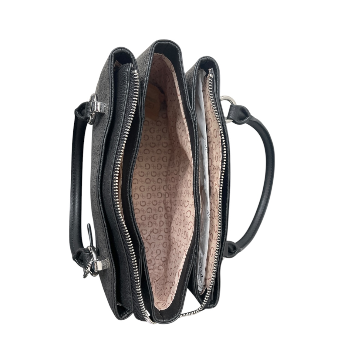Foto 5 pulgar | Bolsa Guess Tote Menville Coal Negra