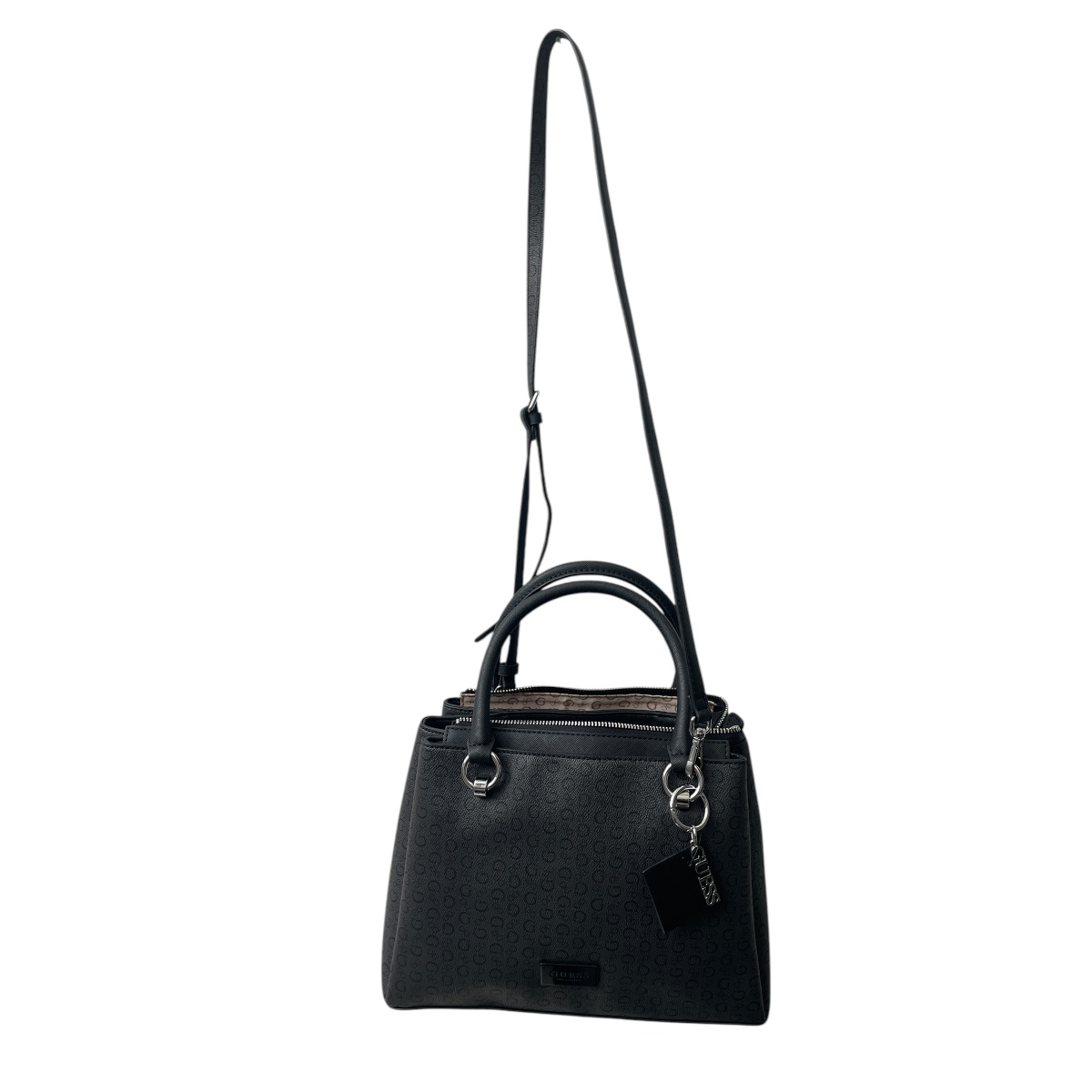 Foto 6 pulgar | Bolsa Guess Tote Menville Coal Negra