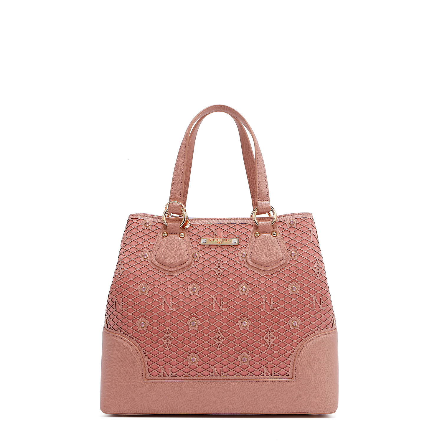 Foto 1 | Bolsa Satchel De Nicole Lee De Corte Laser Y Pedrería