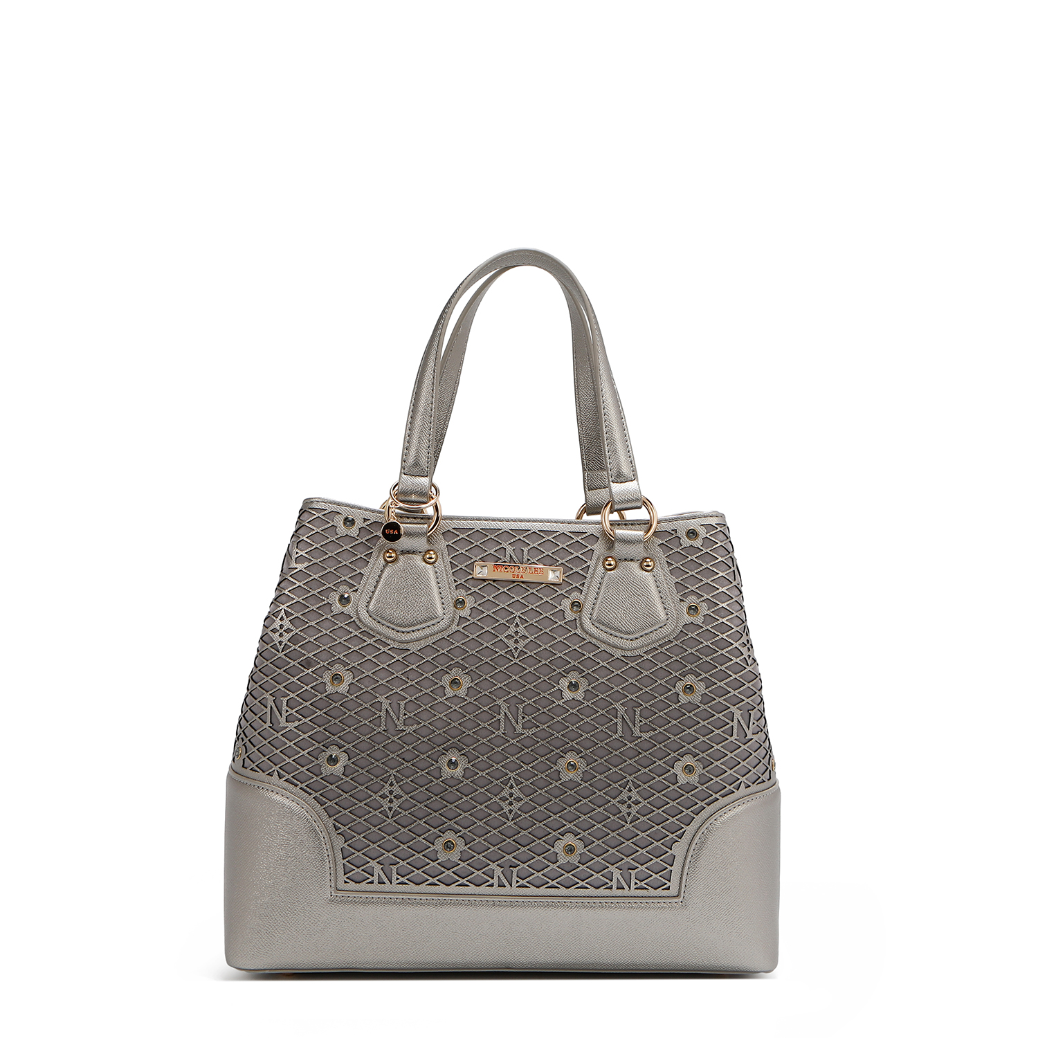 Foto 1 | Bolsa Satchel De Nicole Lee De Corte Laser Y Pedrería