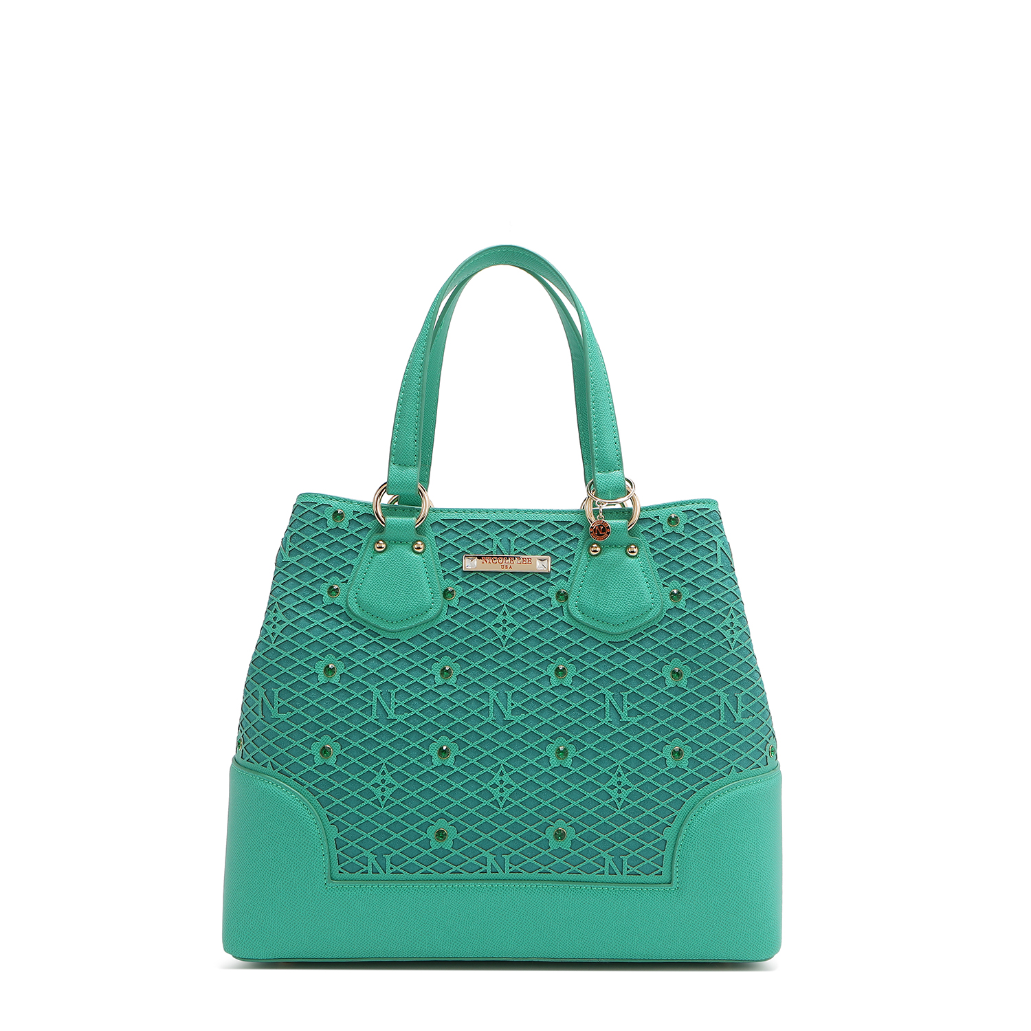 Foto 2 pulgar | Bolsa Satchel De Nicole Lee De Corte Laser Y Pedrería