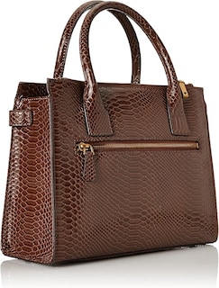 Foto 4 | Bolsa Satchel Guess Café Tabata Efecto Croc Kb899806