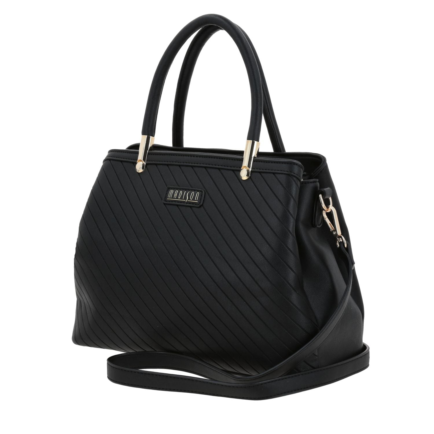 Foto 3 pulgar | Bolso Satchel En Negro Madison Player