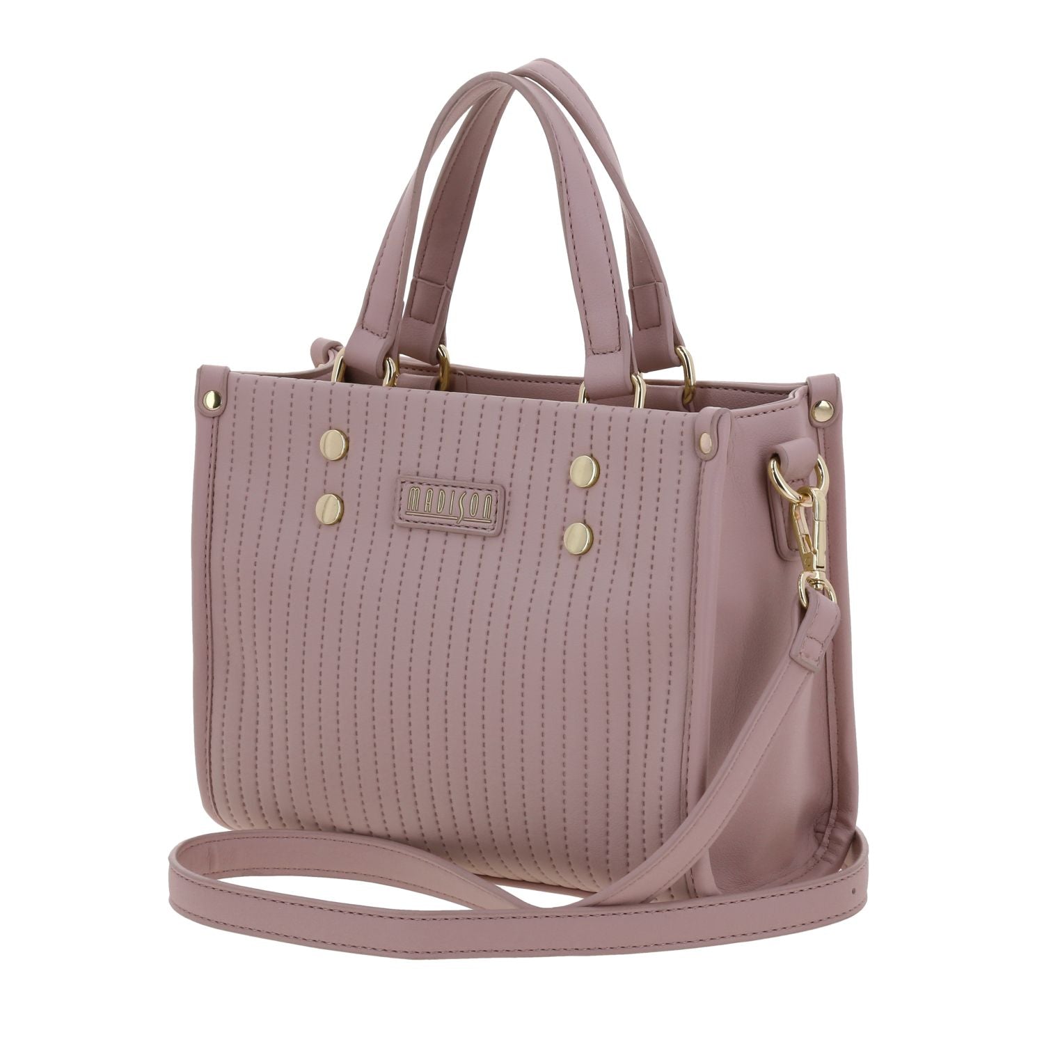 Foto 3 pulgar | Bolso Satchel  Rosa Madison Lourdes