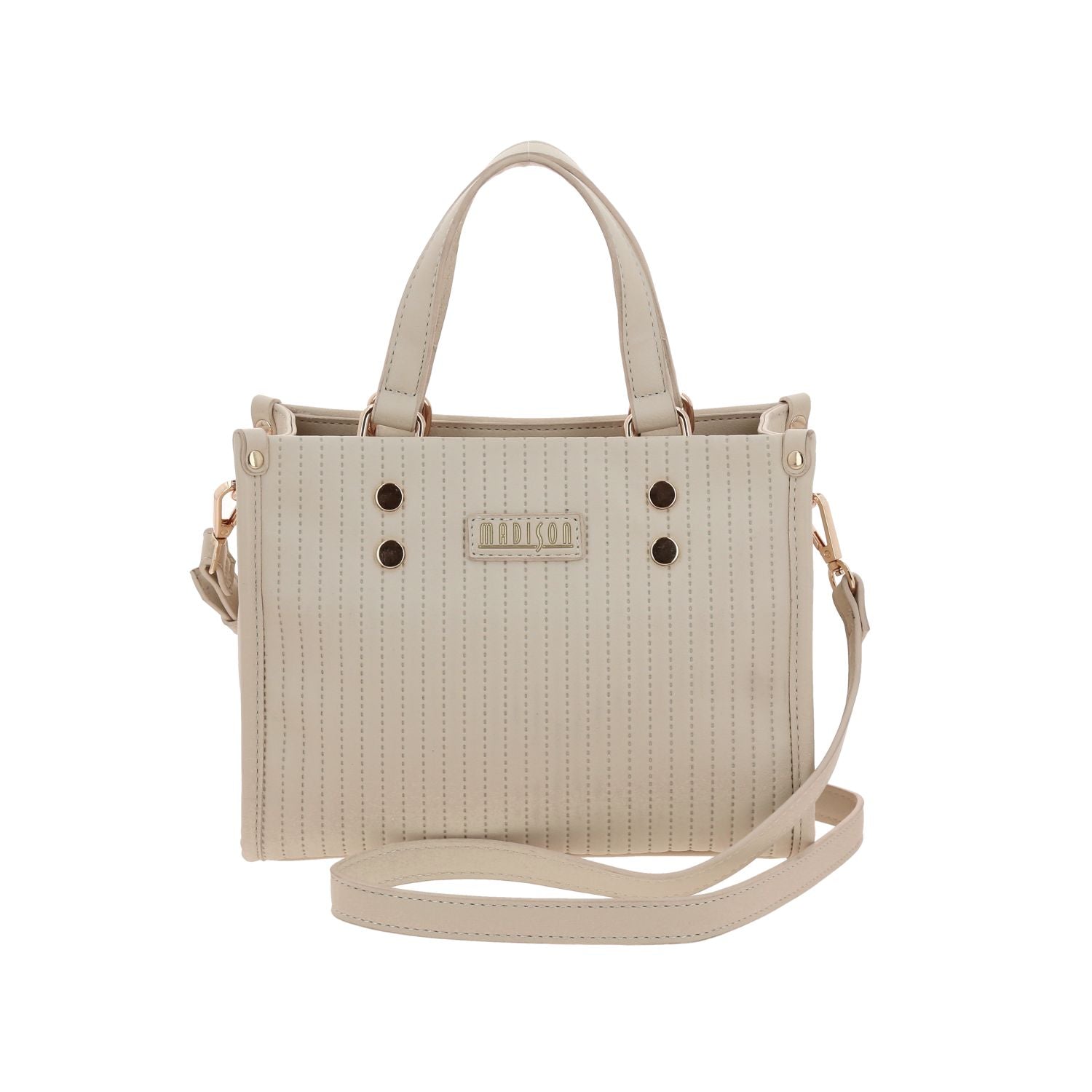 Foto 2 pulgar | Bolso Satchel  Beige Madison Lourdes