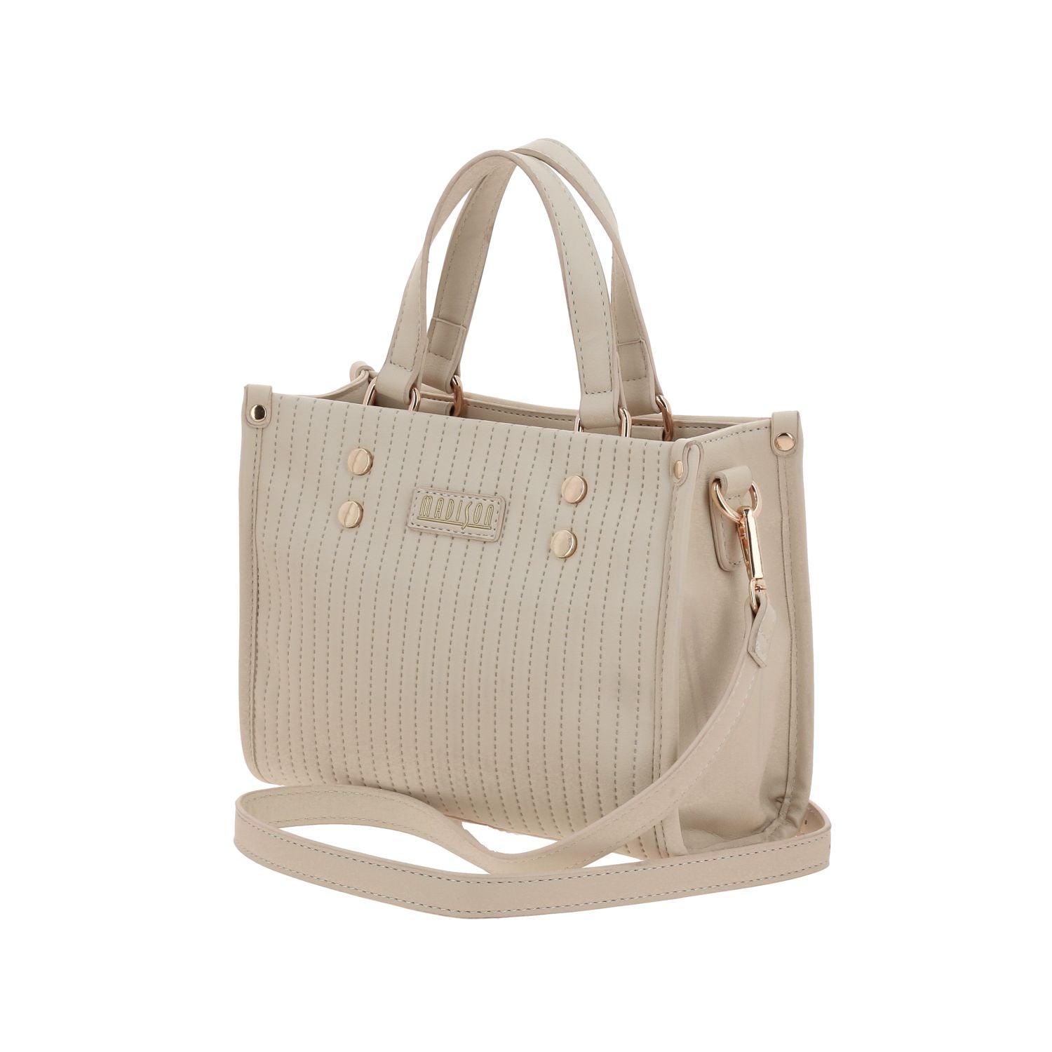 Foto 3 pulgar | Bolso Satchel  Beige Madison Lourdes