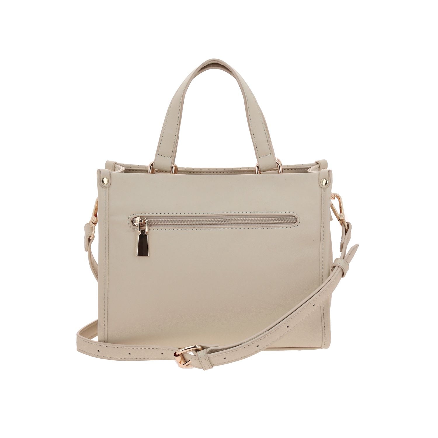 Foto 5 pulgar | Bolso Satchel  Beige Madison Lourdes