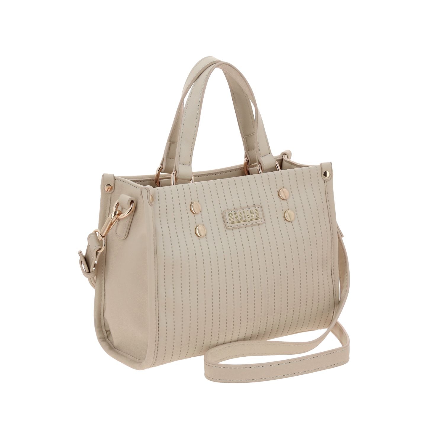 Foto 6 | Bolso Satchel  Beige Madison Lourdes