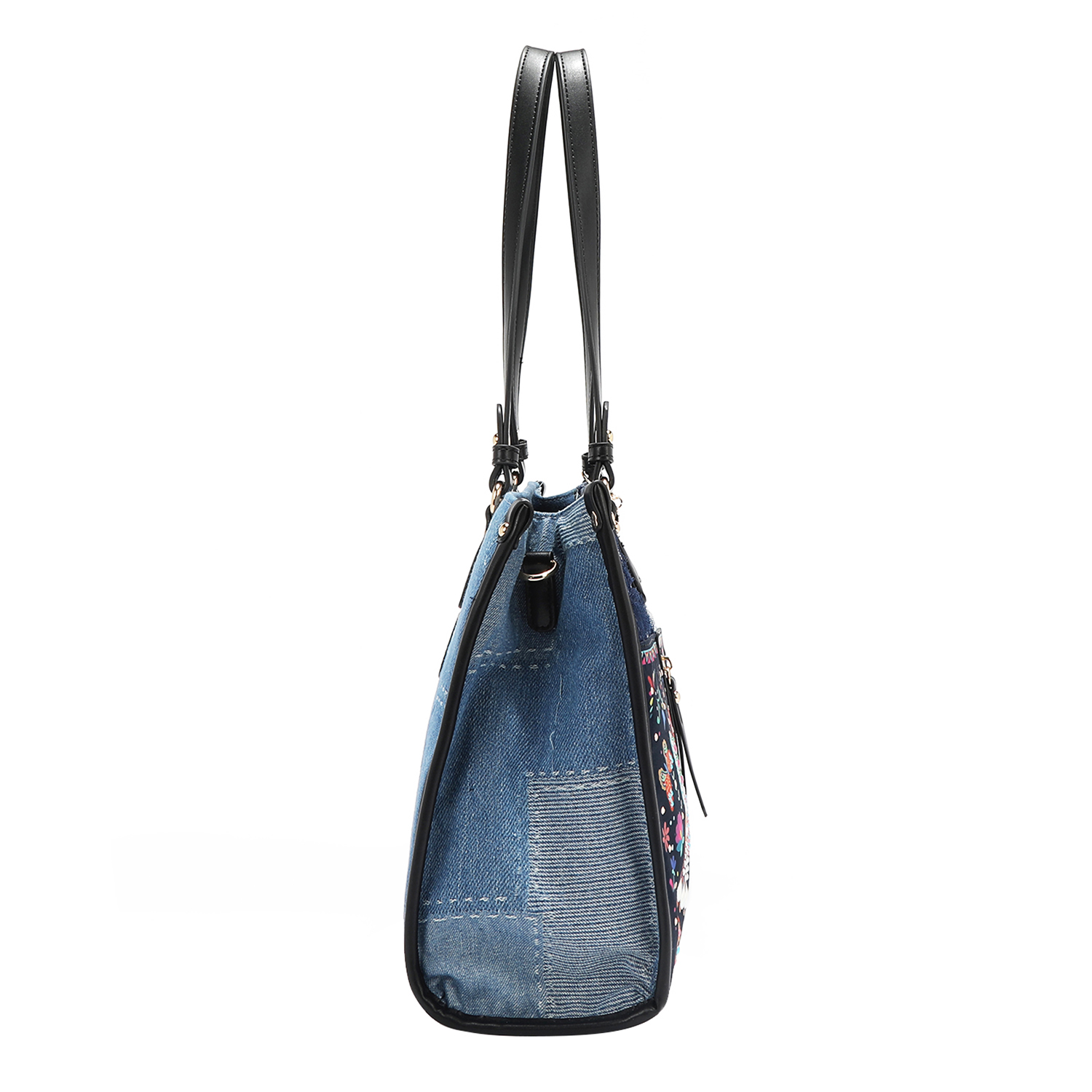 Foto 4 | Bolsa Shopper De Mezclilla Nicole Lee Bosque De Amor
