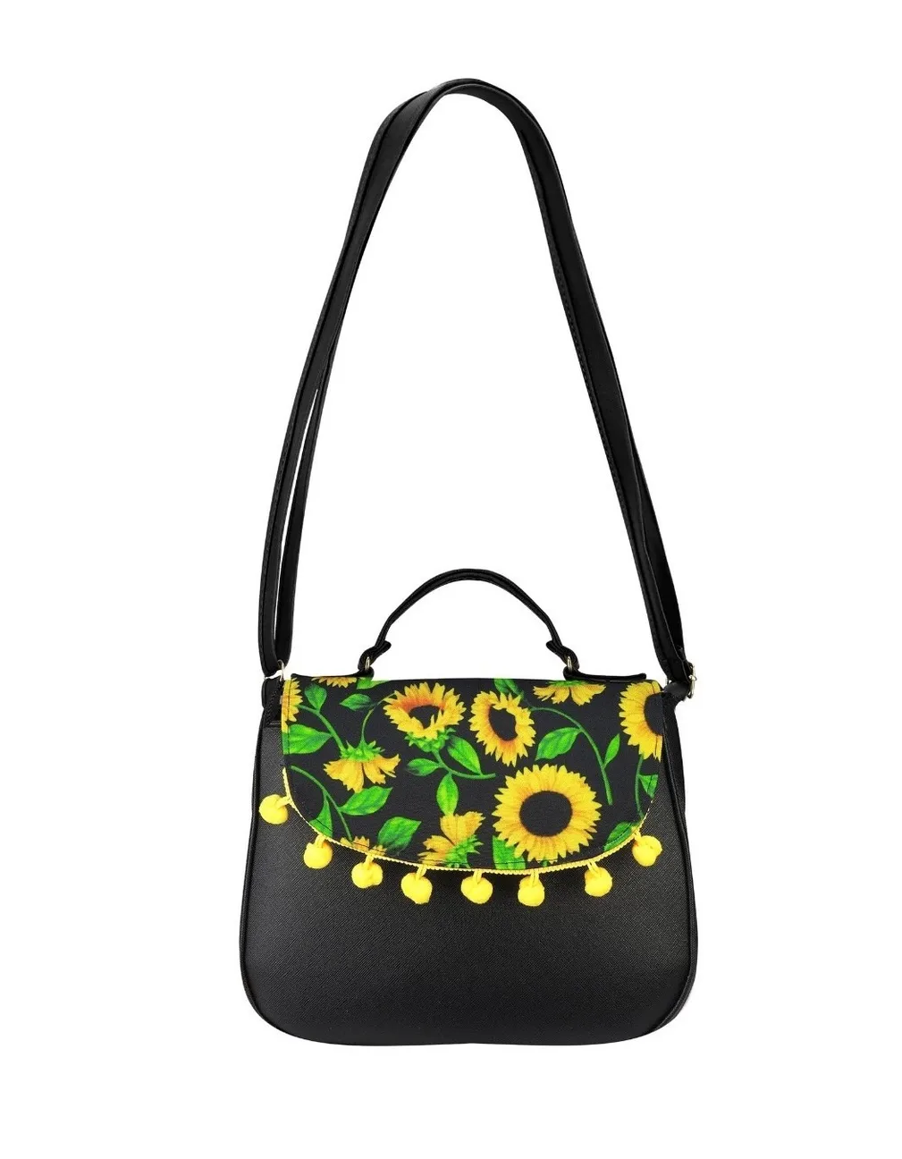 Bolsa Mariconera Malubero Pompones Mandala Girasoles