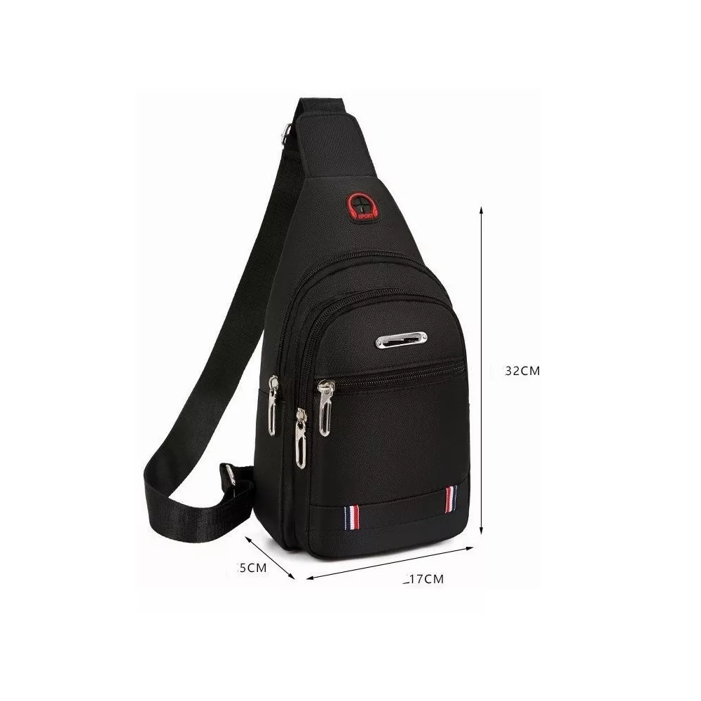 Foto 4 pulgar | Mochila Informal Cruzada Negra