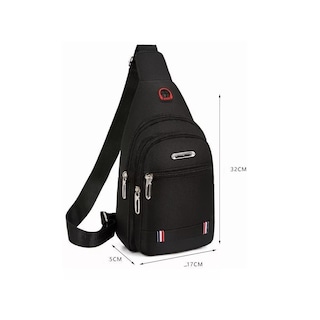 Foto 3 | Mochila Informal Cruzada Negra