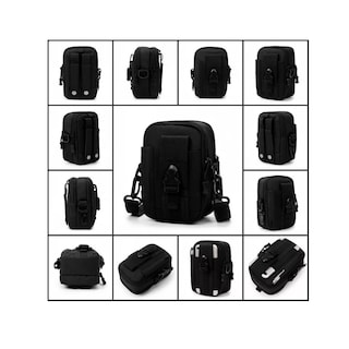Foto 4 | Bolsa Mariconera Porta Celular Multiusos color Negro