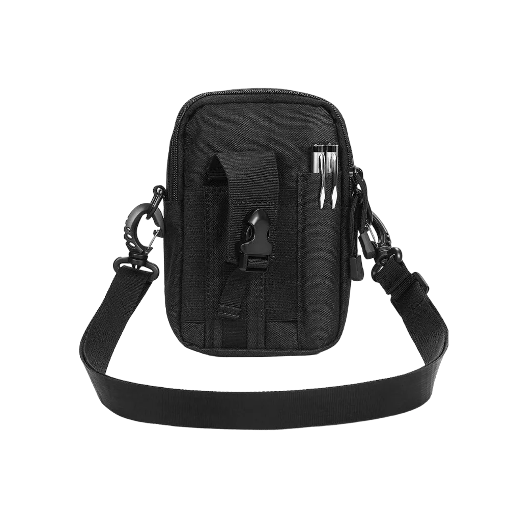 Bolsa Mariconera Porta Celular Multiusos color Negro