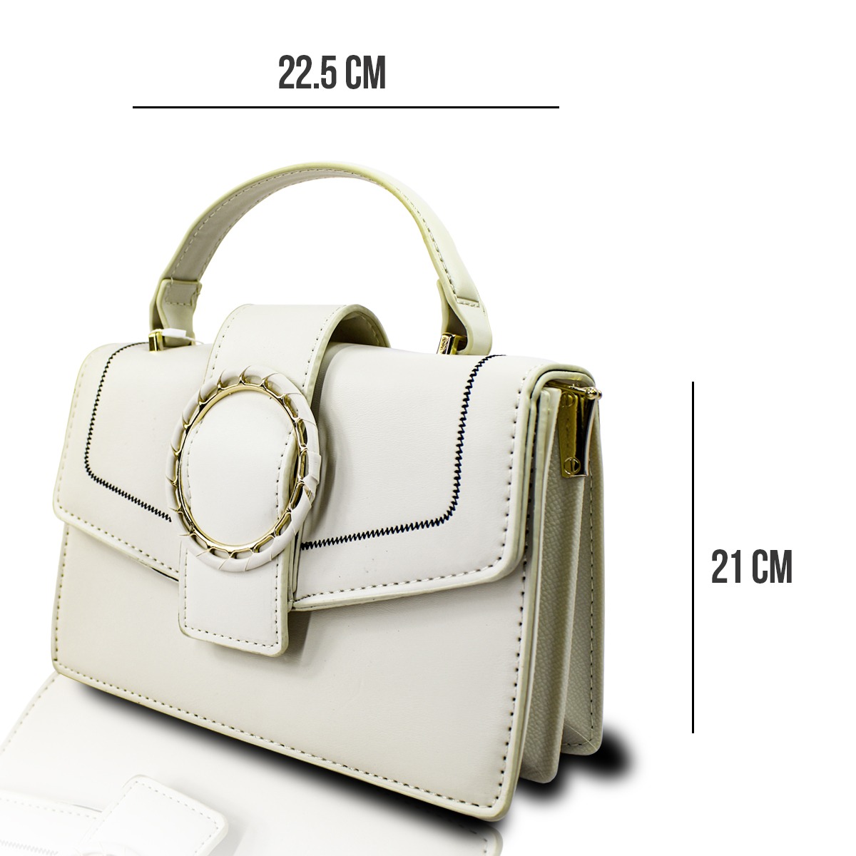 Foto 4 pulgar | Bolso Playbox Blanco de Hombro y Mano Crosbody para Mujer