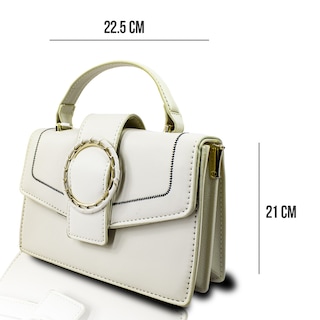 Foto 3 | Bolso Playbox Blanco de Hombro y Mano Crosbody para Mujer