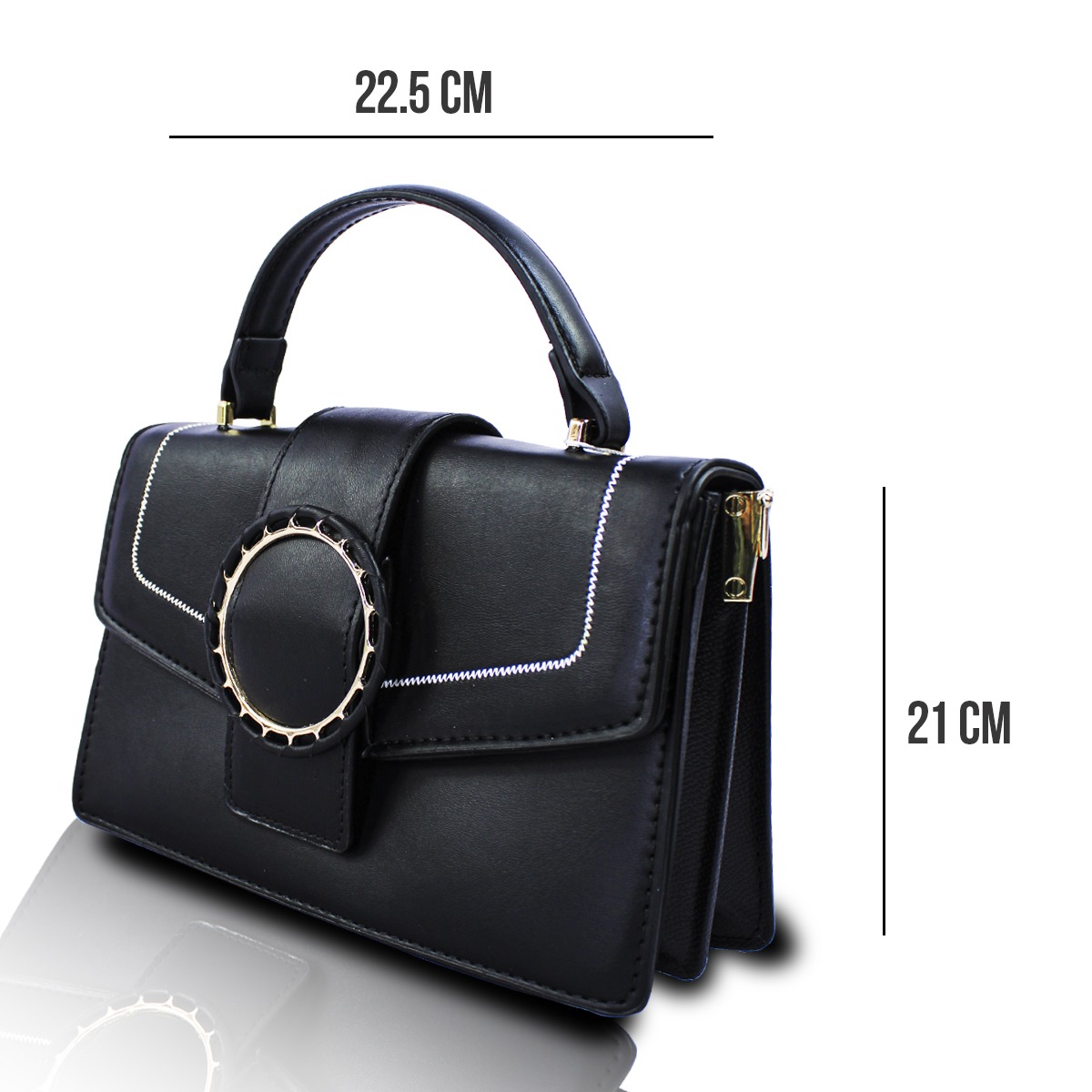 Foto 3 pulgar | Bolso de Hombro y Mano Crosbody Negro para Mujer