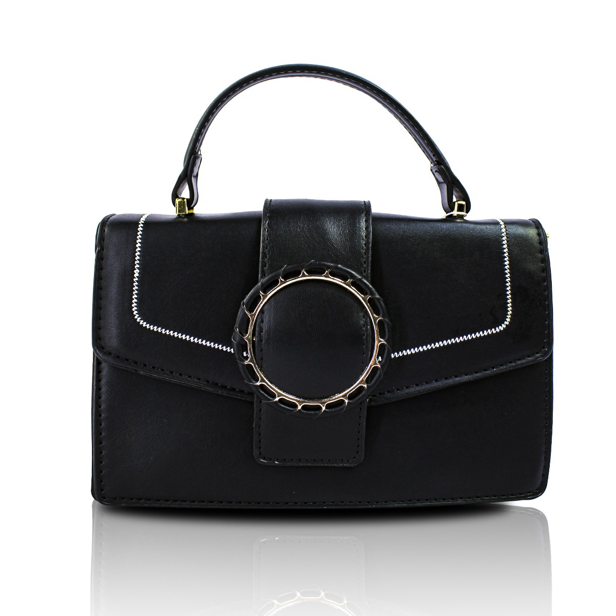 Foto 5 | Bolso de Hombro y Mano Crosbody Negro para Mujer
