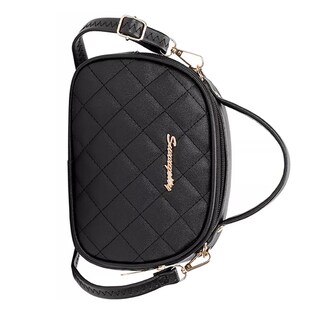 Foto 3 | Bolsa Mariconera en Cuero PU Negro con Cremallera de Metal