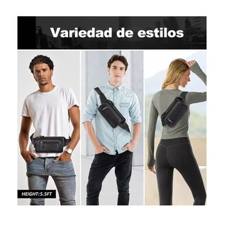 Foto 2 | Riñonera Deportiva Multiusos Negro