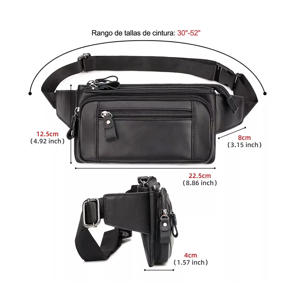 Foto 4 pulgar | Riñonera Deportiva Multiusos Negro