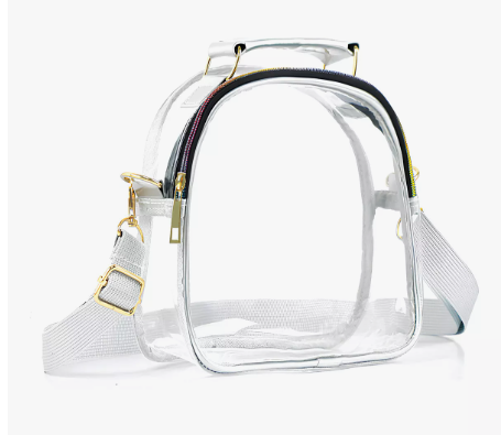 Xtellar Bolso De Hombro Portátil De Moda Transparente Para Mujer Color Blanco/plata