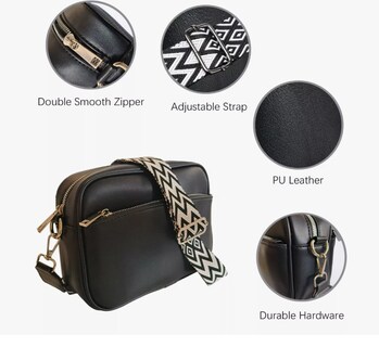 Foto 2 | Bolso Crossbody Xtellar Negra para Mujer