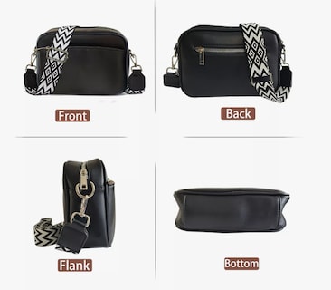 Foto 3 | Bolso Crossbody Xtellar Negra para Mujer