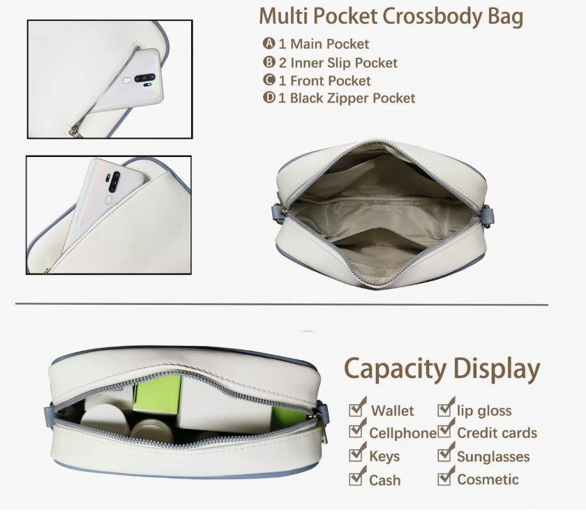 Foto 6 pulgar | Bolso Bandolera Xtellar Blanco para Mujer