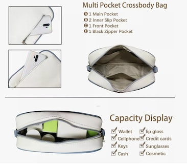Foto 5 | Bolso Bandolera Xtellar Blanco para Mujer