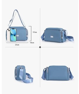 Foto 3 | Bolsa Xtellar Bandolera Mujer Moda Dama Crossbody Gran Capacidad Color Celeste