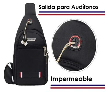 Foto 2 | Xtellar Mariconera Impermeable Mochila Cruzada Casual Color Café