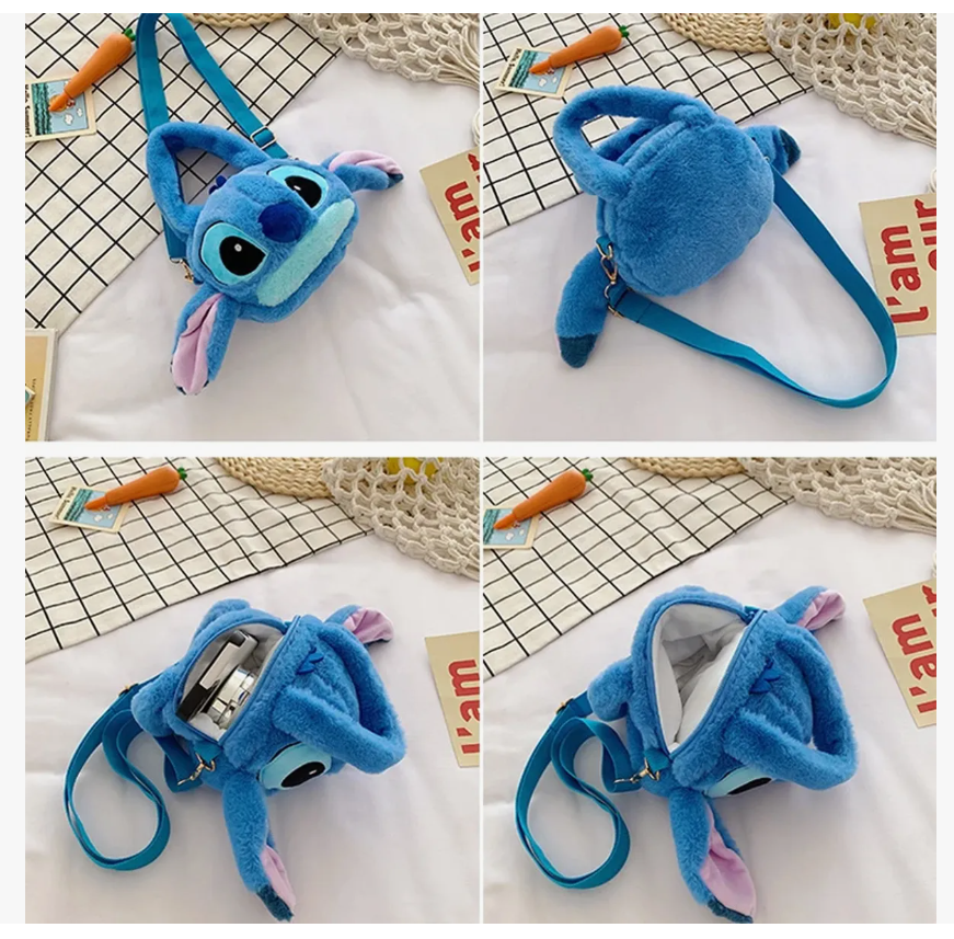 Foto 4 pulgar | Bolsos De Peluche De Stitch Peluche Anime Regalos Para Bebes