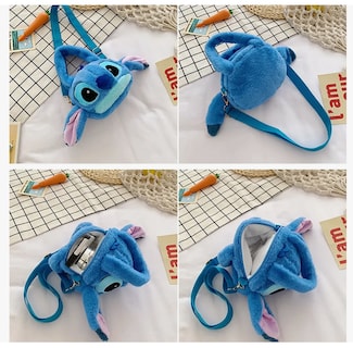 Foto 3 | Bolsos De Peluche De Stitch Peluche Anime Regalos Para Bebes