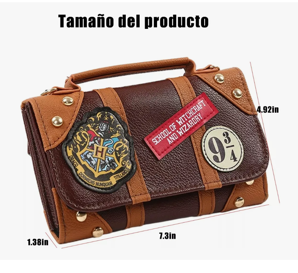 Foto 5 | Carteras Mujer Harry Pottor Bolsos Hogwarts Bolsa Mágica