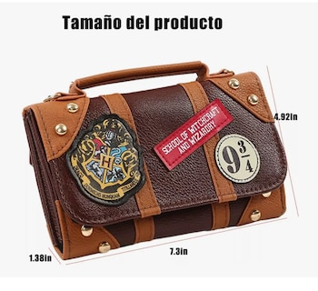 Foto 5 | Carteras Mujer Harry Pottor Bolsos Hogwarts Bolsa Mágica