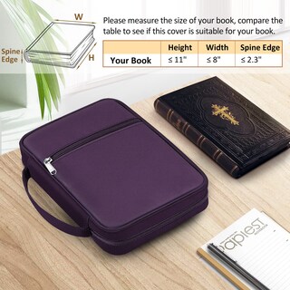 Foto 6 | Funda De Transporte Para Biblias Finpac, Bolsa Para Iglesia, Color Granate, 29 X 20 X 6 Cm - Venta Internacional.