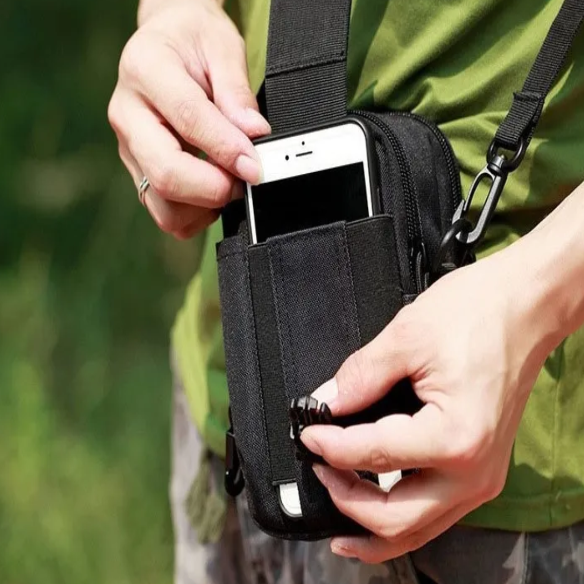 Foto 4 | Bolsa Mariconera Porta Celular Multiusos Lab.g Negro