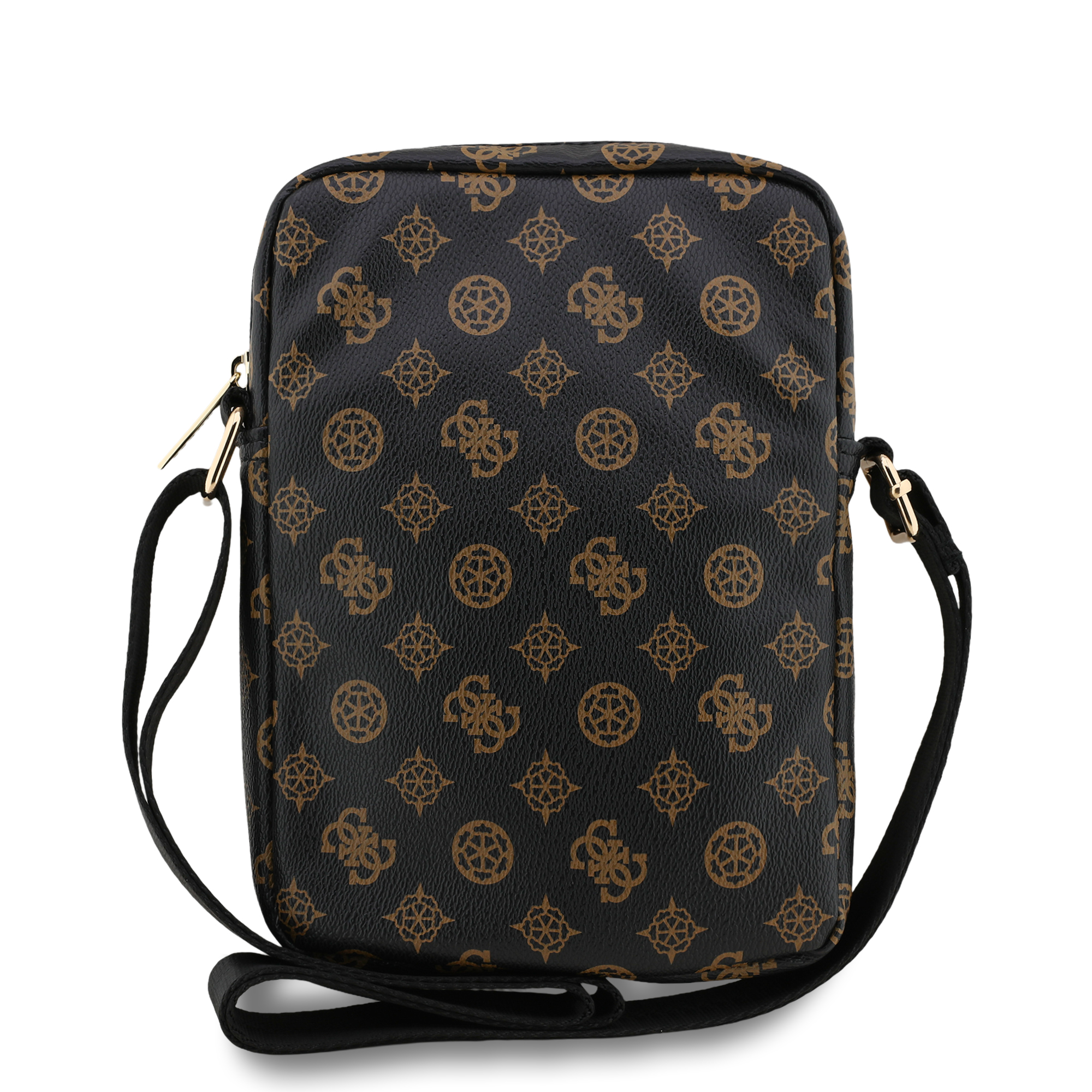 Foto 4 pulgar | Bandolera Original Guess 8 Peony Negra