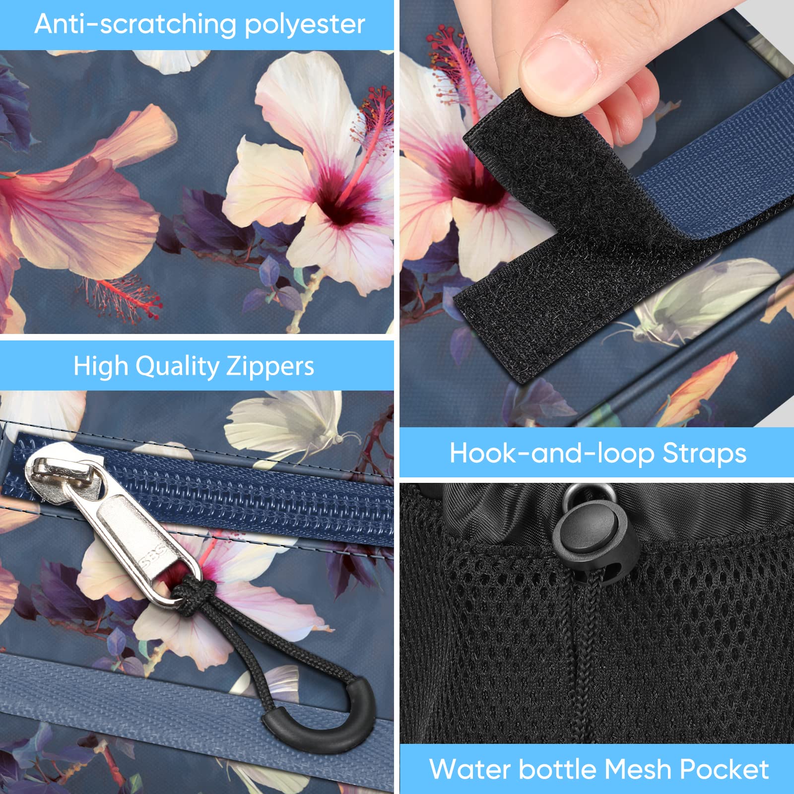 Foto 5 pulgar | Bolsa De Mano Walker Finpac Grande Con Portavasos Blooming Hibiscus - Venta Internacional.