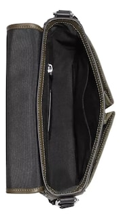 Foto 3 | Mariconera Coach Bolso Bandolera Cuadrada De Hombro Cruzada Piel Para Hombre