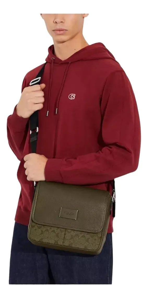 Foto 5 pulgar | Mariconera Coach Bolso Bandolera Cuadrada De Hombro Cruzada Piel Para Hombre