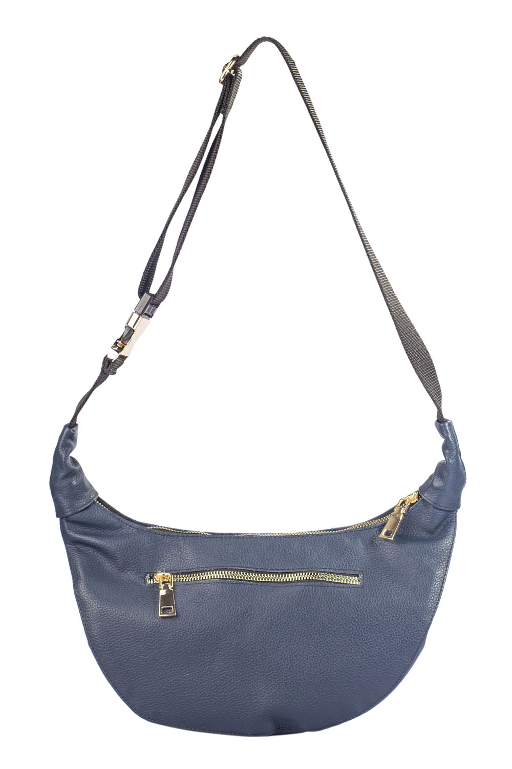 Foto 2 | Bolso Tipo Pechera A Ángelozano Nancy color Azul de Piel Grabada