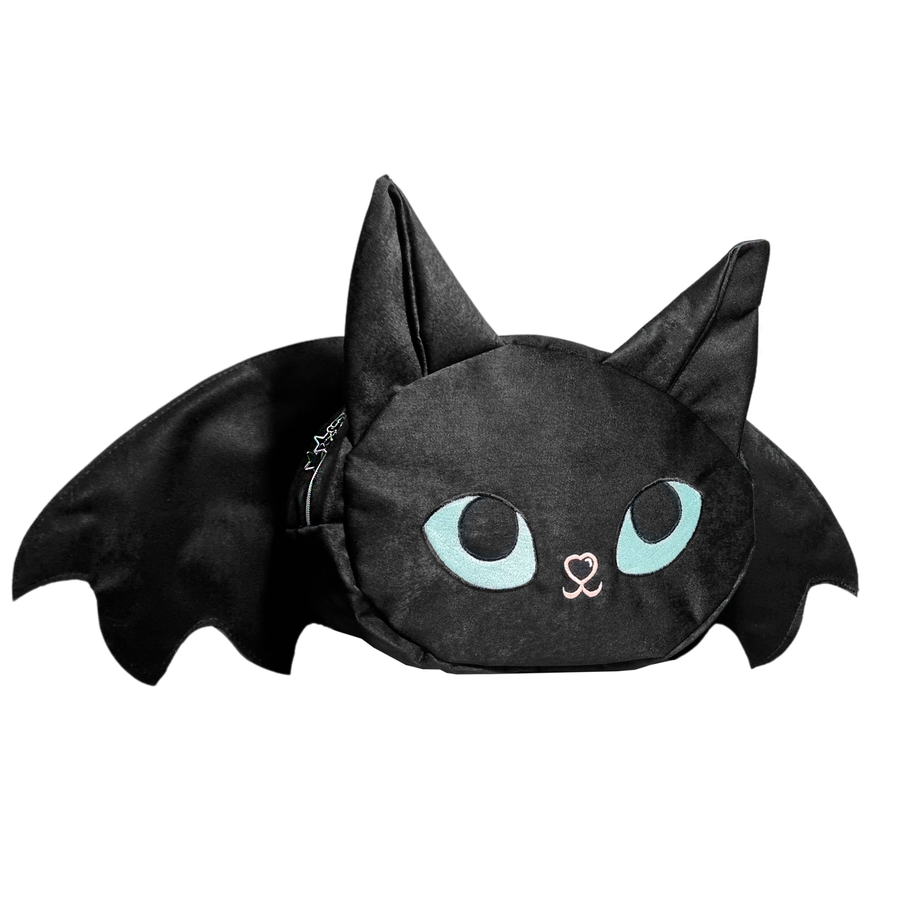 Mochila/bolsa Kawaii Mushu Negro: ¡dos En Uno Con Alas De Dragón Desmontables!