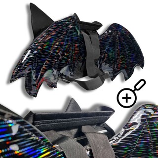 Foto 4 | Mochila/bolsa Kawaii Mushu Negro: ¡dos En Uno Con Alas De Dragón Desmontables!