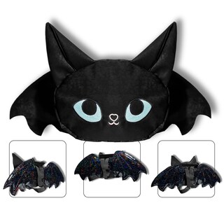 Foto 8 | Mochila/bolsa Kawaii Mushu Negro: ¡dos En Uno Con Alas De Dragón Desmontables!
