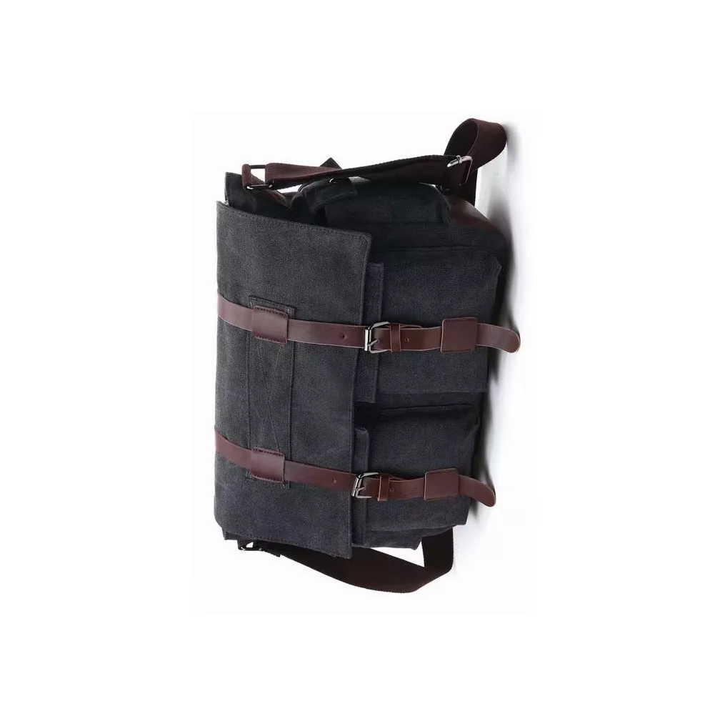 Foto 5 pulgar | Bolsa De Mensajero De Lona Militar, Bandolera Hombre Negro